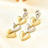 Rack Plating Brass Stud Earrings for Women EJEW-C125-07GP-2