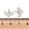 Valentine's Day Brass Micro Pave Clear Cubic Zirconia Charms KK-H292-52B-P-3