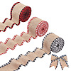 Cheriswelry 3Roll 3 Style Polyester & Hemp Ribbon OCOR-CW0001-03-2
