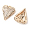 Brass Micro Pave Clear Cubic Zirconia Pendants KK-S388-01G-02-2