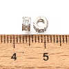 925 Sterling Silver Micro Pave Clear Cubic Zirconia Beads STER-B006-03P-2