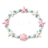 Synthetic Turquoise Beads Stretch Bracelets BJEW-JB12019-02-2
