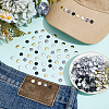 2400Pcs 4 Colors Aluminum Hotfix Iron On Studs DIY-NB0015-89-4