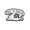 Cartoon Rabbit Take A Break Enamel Pins JEWB-R001-06EB-05-1