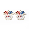 Circus Theme Alloy Enamel Pendants ENAM-P246-02A-2