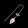 Natural Rose Quartz Pointed Dowsing Pendulums PW-WG20DB4-02-1