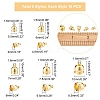 50Pcs 5 Style Brass Cord Ends KK-PH0002-54-5
