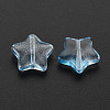 Two Tone Transparent Spray Painted Glass Beads GLAA-T022-25-A02-2
