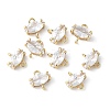 Brass Pave Cubic Zirconia Connector Charms KK-F892-53G-12-1