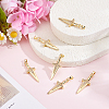 6Pcs Brass Micro Pave Cubic Zirconia Pendants KK-BBC0027-33-4