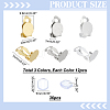 36Pcs 3 Colors 304 Stainless Steel Clip-on Earring Findings STAS-ME0001-63-2