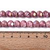 Ombre Effect Dyed Electroplate Opaque Glass Beads Strands EGLA-Q130-01A-15-5