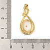 Rack Plating Brass Micro Pave Cubic Zirconia Pendants KK-L220-019G-02-3