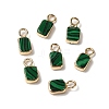 Synthetic Malachite Rectangle Charms G-Q169-07G-03-01-1