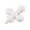 Seed Beads Beaded Charms PALLOY-MZ00358-01-4