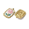 304 Stainless Steel Enamel Pendants STAS-P406-26B-G-2