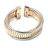 Two-tone Iron Multi-strand Snake Chain Cuff Bangles for Women BJEW-P390-01A-A-2