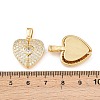 Brass Micro Pave Cubic Zirconia Openable Pendants KK-Z140-30G-02-3