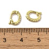 Brass Micro Pave Cubic Zirconia Fold Over Clasps KK-H487-10G-3