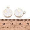 Rack Plating Alloy Enamel Pendants ENAM-N070-01C-01G-01-3