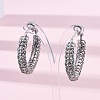 Brass Hoop Earrings EJEW-R025-31P-3