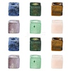 12Pcs 6 Styles Natural Indian Agate & Rose Quartz & Tiger Eye & Amethyst & Green Aventurine & Sodalite European Beads G-CJ0001-84-1