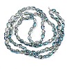 Electroplate Transparent Glass Beads Strands EGLA-N006-028-A02-2