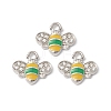 Platinum Plated Alloy Enamel Charms ENAM-G212-18P-4