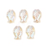 Electroplate and Golden Metal Enlaced Glass Beads EGLA-T029-01M-2