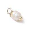Natural Cultured Freshwater Pearl Rice Pendants PALLOY-JF03919-02-4