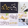 Brass Clip-on Earrings Findings KK-TA0007-66-13