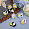 GOMAKERER 10Pcs 5 Colors Penguin Food Grade Eco-Friendly Silicone Beads SIL-GO0001-13-4