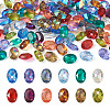 120Pcs 12 Colors Transparent Pointed Back Resin Rhinestone Cabochons KY-CW0001-01-2