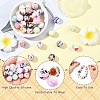 36Pcs 6 Styles Round Food Grade Eco-Friendly Silicone Focal Beads SIL-YW0002-33A-5