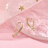 Brass Micro Pave Clear Cubic Zirconia Earring Hooks ZIRC-YW0001-02G-5