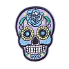 Sugar Skull Computerized Embroidery Style Cloth Iron on/Sew on Patches SKUL-PW0002-110-2