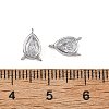SHEGRACE Brass Pave Clear Cubic Zirconia Teardrop Chandelier Component Links XGRQ2O074-428P-3