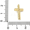 Brass Micro Pave Clear Cubic Zirconia Pendants KK-I476-01G-T-3