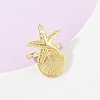 Ocean Theme Brass Cuff Rings RJEW-C135-01G-12-1