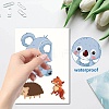 8 Sheets 8 Styles Animal PVC Waterproof Wall Stickers DIY-WH0345-092-3