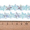 Electroplate Transparent Glass Beads Strands EGLA-Q136-01A-08-4