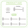 1000Pcs Tarnish Resistant 304 Stainless Steel Stud Earring Settings STAS-ME0001-50B-2