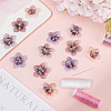 Gorgecraft 12Pcs 4 Colors 3D Flower Glass Beaded Appliques PATC-GF0001-47-4