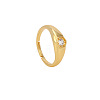 Brass Micro Pave Clear Cubic Zirconia Cuff Open Rings FS-WG9AEF2-02-3