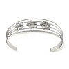 Non-Tarnish 304 Stainless Steel Hollow Open Cuff Bangles BJEW-Q348-03P-04-3