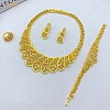 Alloy Crystal Rhinestone Chain Necklaces & Stud Earrings & Rings & Link Bracelets Sets WGA1AA0-01-3