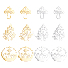 DICOSMETIC 12Pcs 6 Style 201 Stainless Steel Pendants STAS-DC0006-27-1