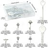 40Pcs 8 Styles Tibetan Style Alloy Pendants TIBEP-FS0001-44-4