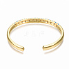 Brass Micro Pave Clear Cubic Zirconia Cuff Bangles BJEW-N302-005B-NF-2