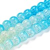 Spray Painted Crackle Glass Beads Strands DGLA-C002-6mm-10-3